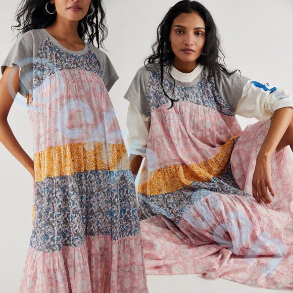 Free People Party All Around T-Shirt Dress Sz XS - Picture 3 of 16